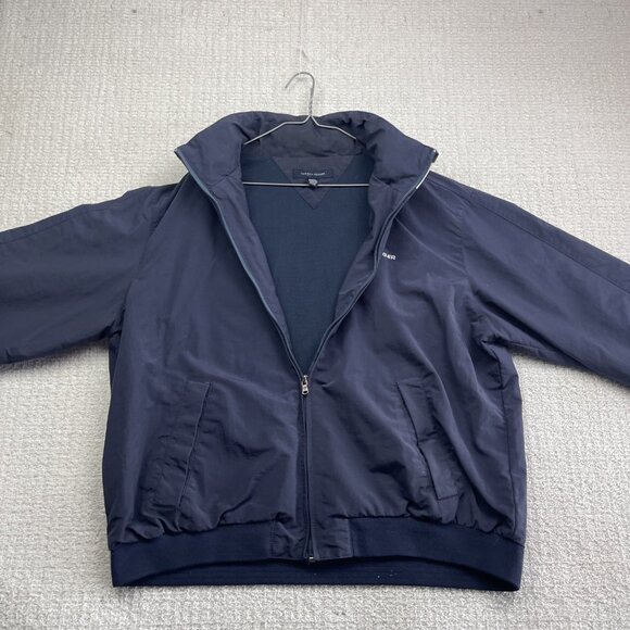 Tommy Hilfiger Jacket Men L Blue Yacht Sailing Full Zip Collared Hidden Hood - Picture 8 of 16